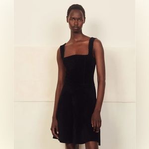 Sandro Chenille Knit Bustier Dress